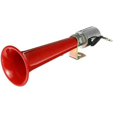 Haut-parleur universel 12 / 24V super fort klaxon à air trompette 180DB pour train de bateau de camion de voiture, rouge (compresseur non inclus) (1/5)