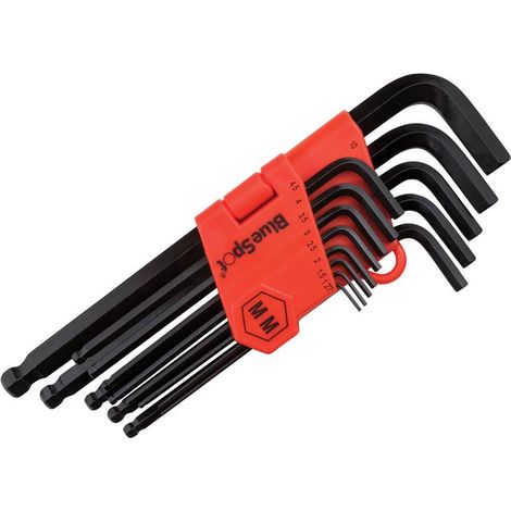 BlueSpot Tools 15303 Long Arm Ball End Hexagon Key Set, 13 Piece (1.27-10mm) B/S15303 (1/3)
