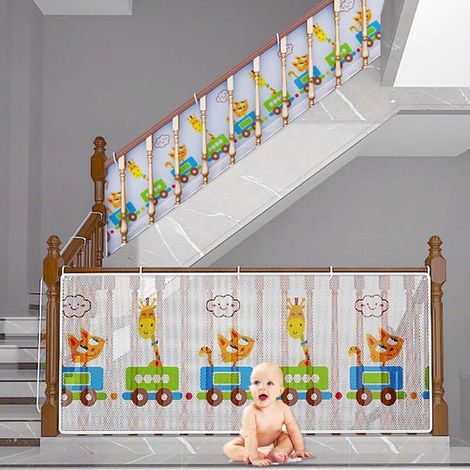 Red de seguridad para niños y mascotas, 6 m x 79 cm, protección anticaídas para escaleras y balcones.