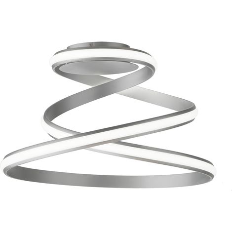 Plafoniera moderna VUELTA a LED D55 cm in metallo verniciato Silver (1/3)