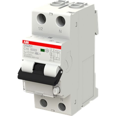 Interruttore Magnetotermico Differenziale DS201 C10 A30 1P+N (DS1C10A30) (1/2)