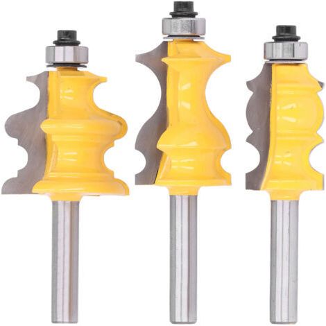 FENOPLASTICAUn ensemble de 3 outils de menuiserie architecturale, diamètre de la tige : 8 mm (1/5)