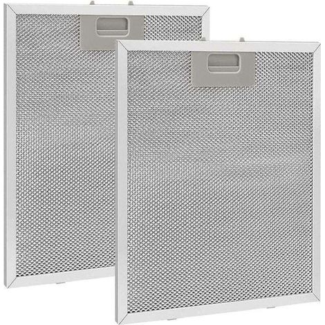 Filtre à Graisse Métallique Maille pour Hotte Aspirante Cuisine, 2 Pièces 320x260mm Accessoire de Remplacement pour Hottes Aspirantes (1/4)