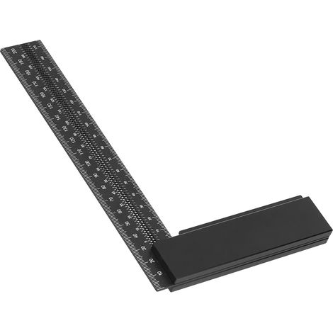 Équerre aluminium 90° pour menuisier, règle carrée L en alliage léger, outil de traçage précis pour bricolage et travail du bois, 1 pièce (1/5)