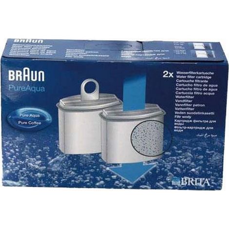 Juego de 2 filtros de agua BRITA PURE AQUA PURE COFFEE KWF2 0X63112770, AX13210006 BRAUN