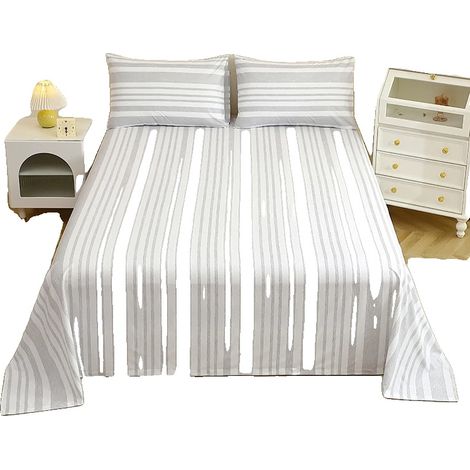 Set di biancheria da letto, lenzuolo piano, federe, set da 3 pezzi, 206x244 cm 50x70 cm (1/2)
