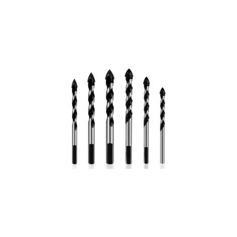 Set mit 12 Exzenterbohrern 3/3/4/4/5/5/6/6/8/8/10/12 mm – 4-schneidiger Hartmetallbohrer – Beton, Glas, Keramik, Holz, Metall – Crezuo