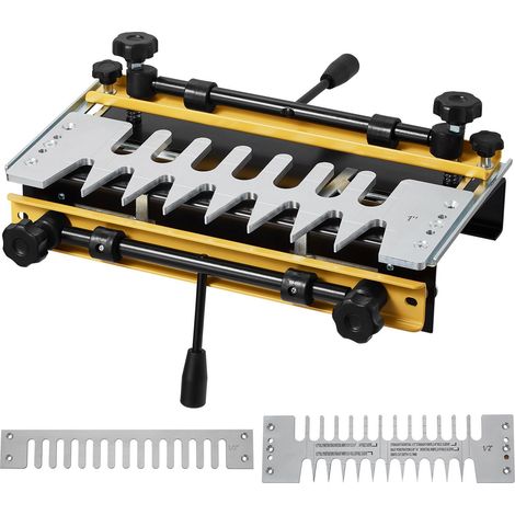 Gabarit à queue d'aronde 310 mm,avec 4 fraises et 6 gabarits pour un alignement précis en menuiserie de meubles (1/5)