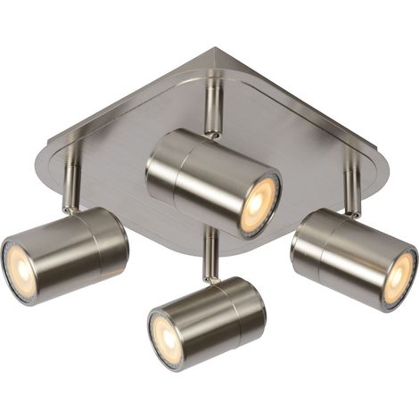 Plafonnier spots Lucide Lennert 4xGU10 3000K chromé (1/5)