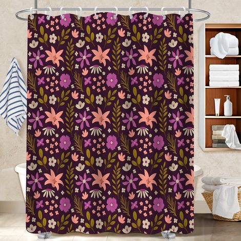Rideau douche polyester 180x180 poids lesté séparation douche pour un coin douche ressourçant (1/5)