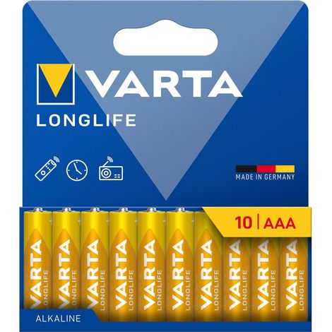 Paquete de 10 pilas AAA/LR03 de larga duración