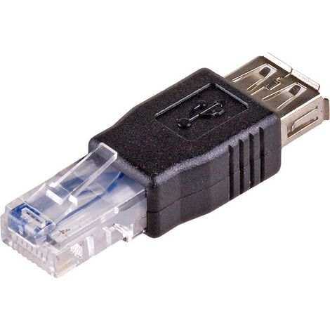 Adaptador Ethernet LAN Akyga AK-AD-27 USB 2.0 a RJ45 para routers hembra/macho (1/4)