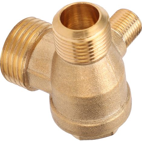 Clapet anti-retour en laiton, raccord fileté unidirectionnel, accessoires pour pompe à air, 1/2 x 3/8 x 10