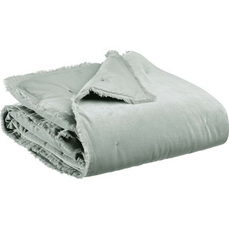 Plaid Uni Titane 135 x 200 cm - Couverture Douce pour Canapé et Lit - Coloris Gris Titane - PANGIVO (1/4)