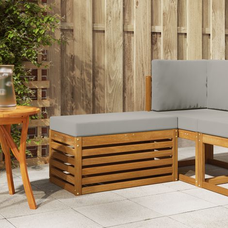 Maison Exclusive - Outdoor Hocker Bank Massivholz Akazie Natur (1/4)