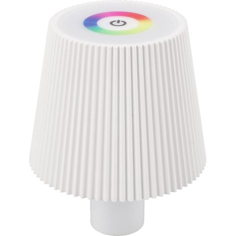 Lampe bouteille LED plissée IP54 étanche 4 modes lumineux couleurs respirantes 2000mAh sans fil veilleuse pour café bar famille blanc (1/5)
