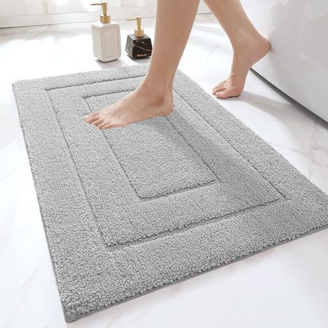 Rutschfeste Badematte, wasserabsorbierende, flauschige Mikrofaser-Badematte, Mach (1/5)