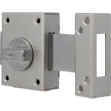 AMIG Serrure en applique et verrous 85 85 x 65 mm Acier Émaillé argent (1/4)