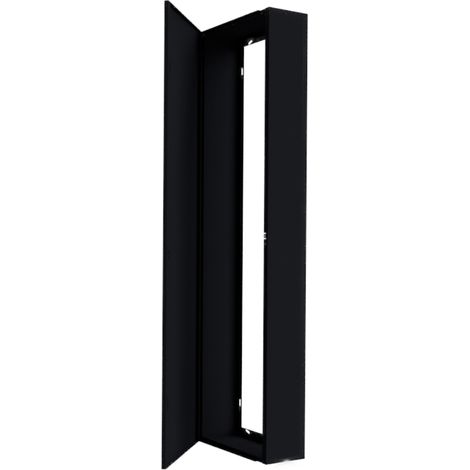 Atole – Coffret électrique nu 13 modules en acier noir – H. utile 1110 mm – Prédécoupes pour goulotte – Installation rapide et facile (1/5)