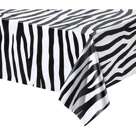 Tischdecke Zebra 137 x 274 cm für Safari & Dschungel Mottoparty Kindergeburtstag