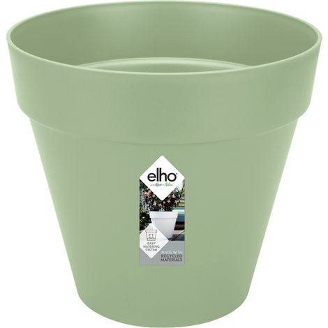 Elho Loft Urban Rond 20 - Vert - L 19 x B 19.3 x H 18 cm - extérieur - 100% recyclé