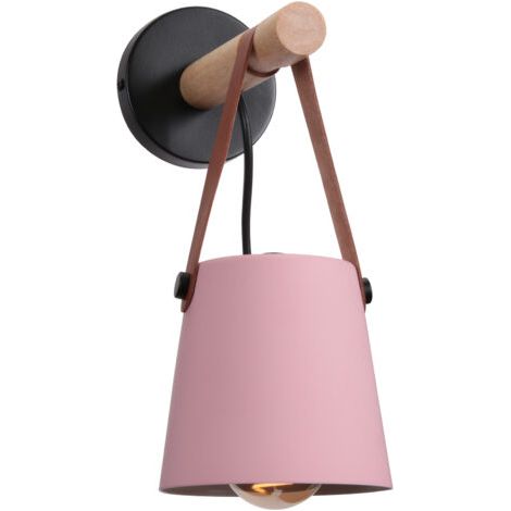 royaluxe- Applique Murale Moderne Lampe Murale Nordique En Bois (Rose), Applique Murale D'Intérieur, Pour Chambres, Salles À Manger, Escaliers (1/5)
