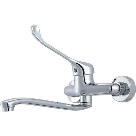 Basin Mixer Tap with Medical Handle, Bathroom Faucet, Chrome, Silver-sink faucet basin (1/5)
