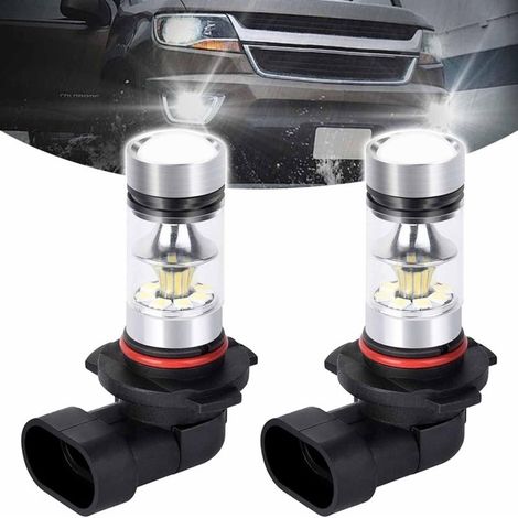 Bombillas LED 9005/9006 para luces traseras de cruce y carretera, 6500K 12V, luces diurnas antideslumbrantes, kit de reparación para la mayoría de coches, camiones, SUV y autocaravanas (blancas).