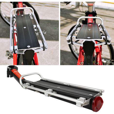 Porte-bagages arrière pour vélo avec support et réflecteur, étagère et sac de selle pour cyclisme (1/5)