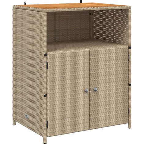 Armario Beige 70 x 50 x 87 cm Poliéster y Ratten Roly vidaXL