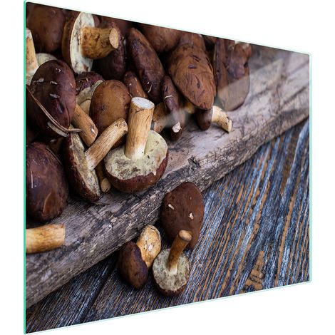 Glasschneidebrett 52x30 Pilze