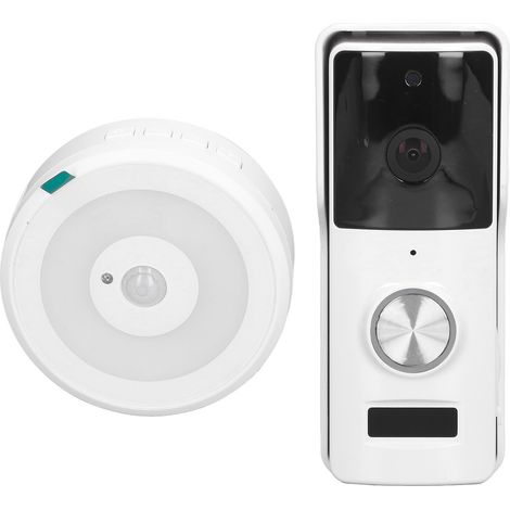 Sonnette vidéo WiFi 1080P HD, caméra 2MP 1920x1080, vision nocturne, interphone bidirectionnel, batterie 4800mAh, angle 140°, alimentation 12V-24V, sans fil (1/5)