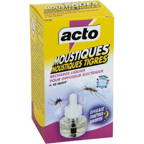 Recharge liquide anti-moustiques ACTO MAT2 pour diffuseur électrique 45 nuits (1/2)