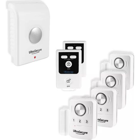 Alarme autonome sans fil sur piles - 4 détecteurs d'ouverture + vibration avec 5 sirènes (BT) (1/5)