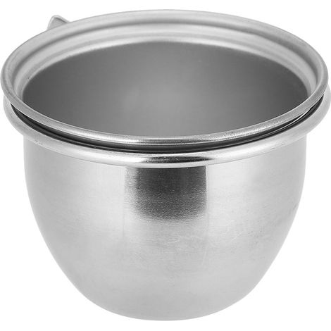 mangeoire et abreuvoir en acier inoxydable pour perroquets, avec support à pince, 7,5 cm / 3 pouces (1/5)