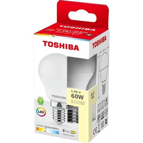 Ampoule Toshiba eco flare g45 LED 4000K 5.9W (1/2)