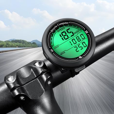Compteur de vitesse de vélo, 19 fonctions vélo avec écran LCD rétroéclairé, imperméable pour ordinateur de vélo, compteur km, vélo, pour distance de suivi de vitesse, accessoires de vélo (1/5)