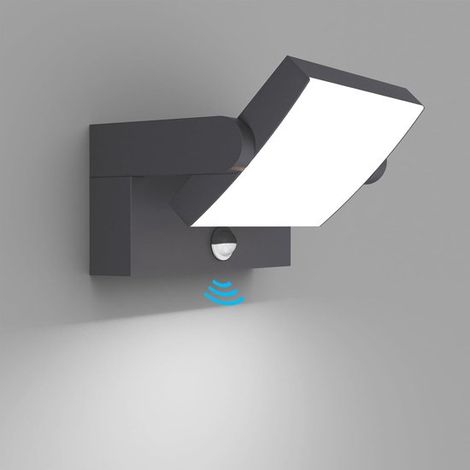 Gartenwandleuchten 12W LED Wandleuchte für den Außen und Innenbereich mit Bewegungsmelder, Wandleuchte mit drehbarem LED Panel, IP65 Moderne Bele (1/5)