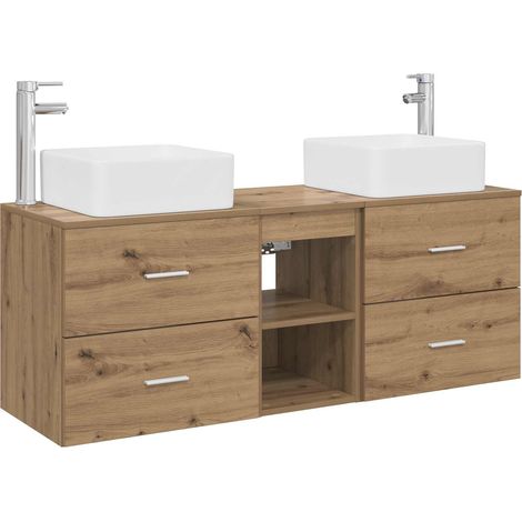 Bathroom Cabinet Set 3 pcs Artisan Oak 49.5 x 41 x 63 cm vidaXL (1/5)