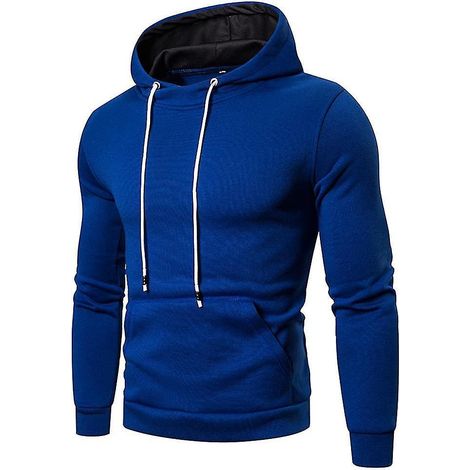 Herren-Trainingsanzug, Sweatshirt, Kapuzenpullover, Langarm-Sweatshirt – Größe M – Königsblau (1/3)