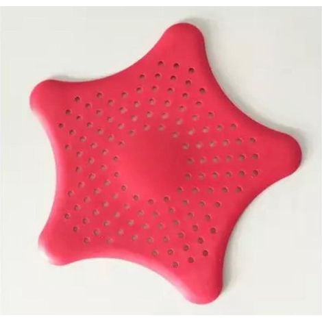 Passoires de salle de bain en silicone - Passoires de cuisine - Passoires d'évier rouges (1 pièce) - Passoire d'évier - Tapis d'évier - Passoire de douche rouge (1 pièce) (1/4)