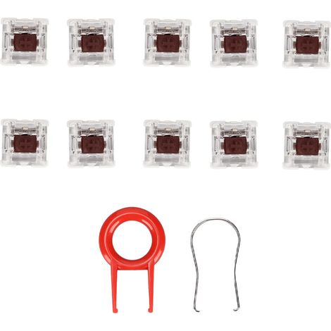10pcs Touches Mécaniques Personnalisées, Interrupteur Brun ABS 50 Millions de Fois Longue Durée de Vie Interrupteurs Mécaniques Touches pour Clavier Mécanique Bricolage (1/5)