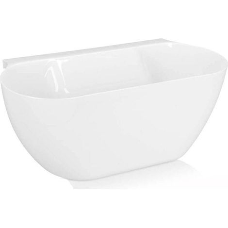 1 Pcs Coupelle Collecte Dchets Cuisine Blanc- Bac Poubelle Collecteur 3,8l Pour Plan De Travail - Rcipient Accrocher 28 X 13,5 X 11 Cm (1/5)