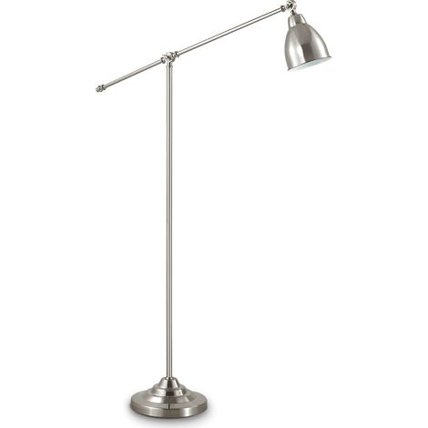 Ideal Lux Newton - 1 Licht verstellbare Stehlampe Nickel, E27