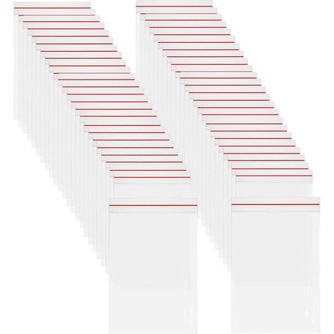 Sachets Zip Transparent, Pochon Plastique Fermeture Éclair Petit (1/4)