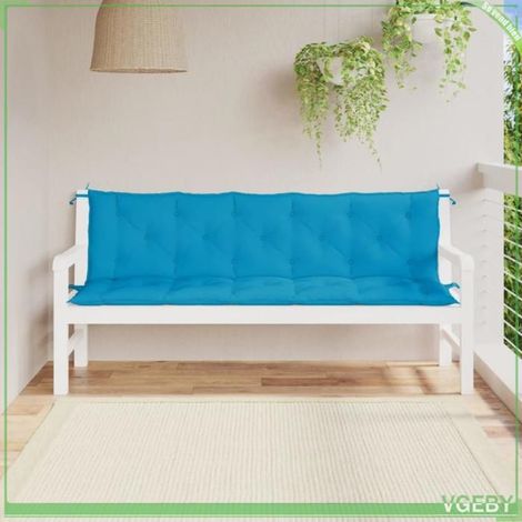 Coussins de banc de jardin - FAFEISY - 361720 - Lot de 2 - Tissu Oxford hydrofuge - Rembourrage fibres creuses (1/5)