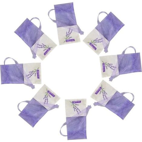 Lot de 30 sachets pour sachets parfumés à la lavande (vides), refermable par cordon, 30 unités, violet clair (1/4)