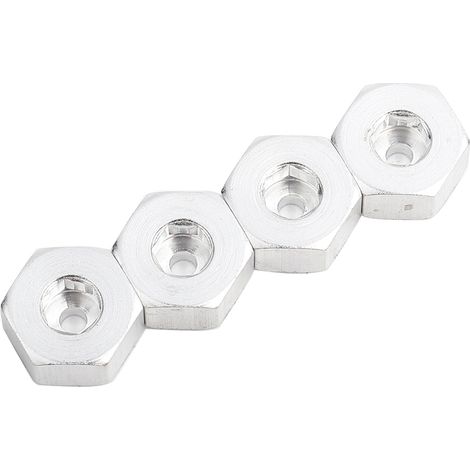 Adaptateur de moyeu hexagonal en aluminium 5-12mm pour WPL C24 C34 C44 (argent) (1/4)
