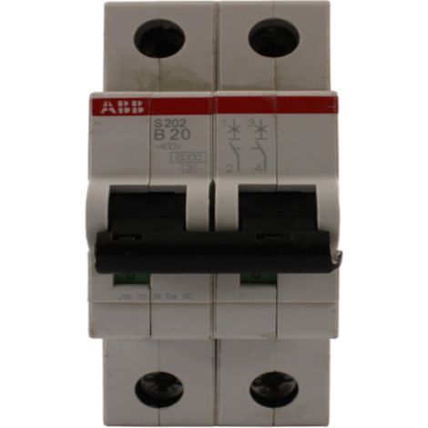 ABB S202 B20 INTERRUTTORE AUTOMATICO 6KA 2P, White (1/3)