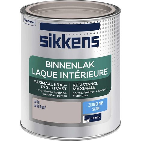 Sikkens - Peinture Laque Intérieure Bois et Fer - Résistance maximale aux taches et rayures - Satin Taupe Rosé 0,75 L